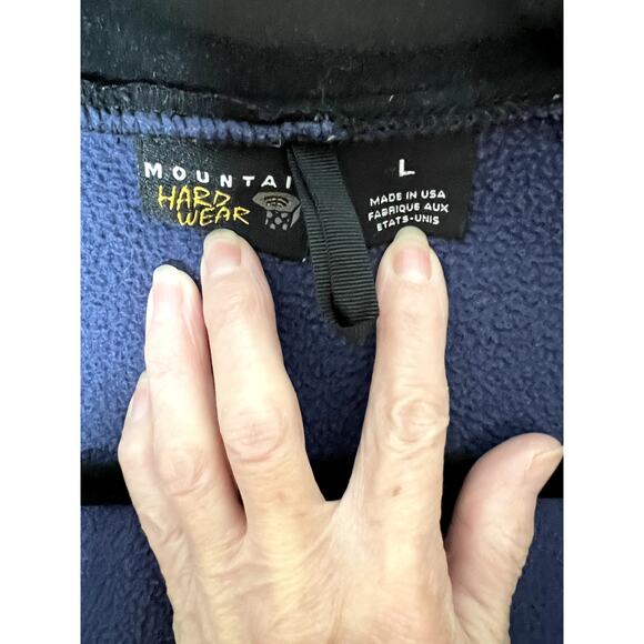 Mountain Hardware size L blue zip-up jacket zip pockets hiking outdoors camping - Picture 7 of 12